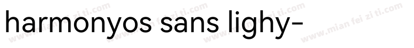 harmonyos sans lighy字体转换